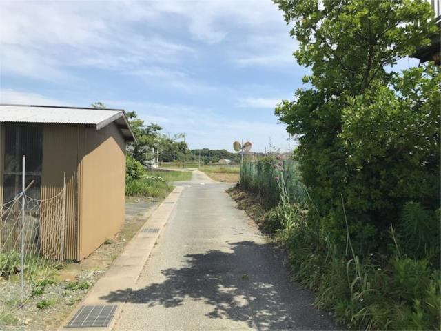 売地　豊橋市杉山町字天津前の前面道路含む現地写真|現地：東側前面道路