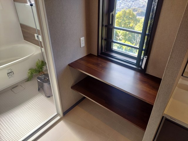 ラ・ビスタ宝塚ウエストウイング三番館の洗面所|洗面収納棚