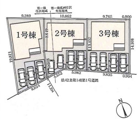 【区画図】 | 鴻巣市鴻巣第2　新築戸建　全3棟　1号棟