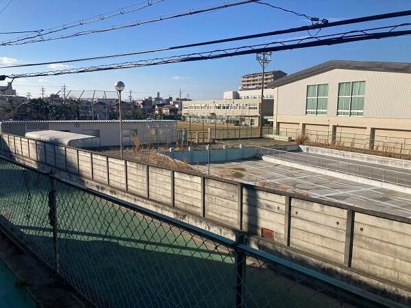 売地　豊橋市花田町字石塚の前面道路含む現地写真|北側道路