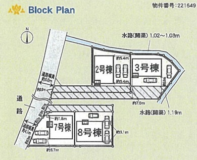 明石市大久保町谷八木の区画図