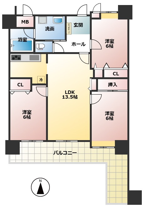 【間取り】の画像