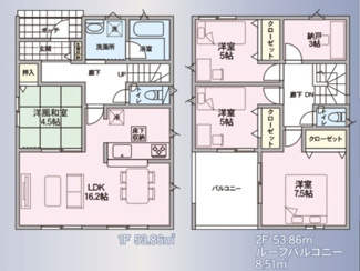 【間取り】 | 【新築戸建て】秋田市楢山本町第3　2号棟