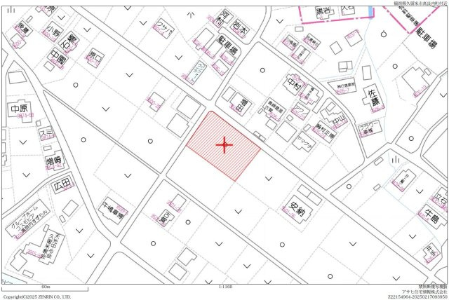 久留米市高良内町　売り土地【2号地】の地図