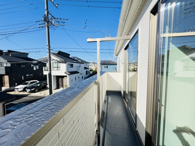 【バルコニー】 | 柏市藤心１丁目新築戸建（藤心第６） | 南向きワイドバルコニー・日当たり良好♪