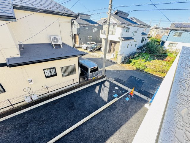 柏市藤心１丁目新築戸建（藤心第６）の展望|バルコニーより南側眺望・南側駐車スペースで日当たり良好♪
