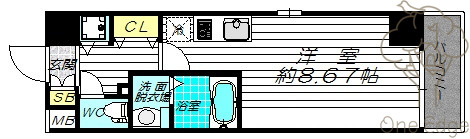 JMFレジデンス大阪福島の間取り