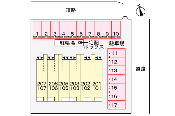 マスコット　ハウスⅡの区画図