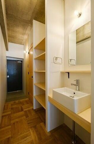 日神プラザ中目黒　角部屋　常時ゴミ出し可　分譲の洗面所