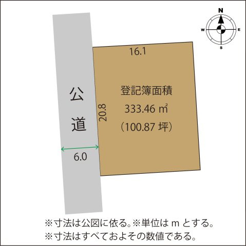 足利市借宿町１丁目の売地の土地図