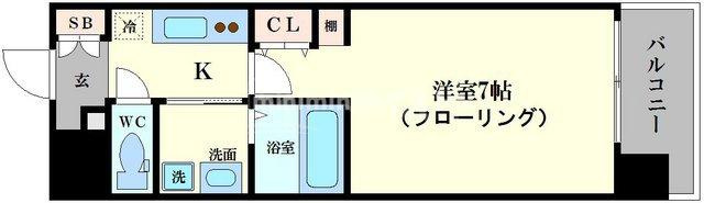 アーバネックス北堀江Ⅱの間取り