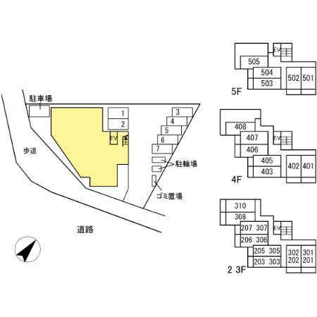 クレール中台の区画図