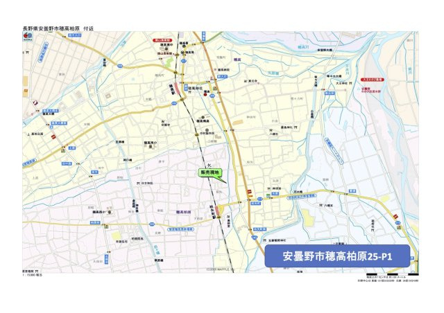 安曇野市穂高柏原　土地　1号棟の地図|JR大糸線『柏矢町』駅　徒歩11分