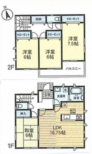 【間取り】 | 【仲介手数料０円】相模原市中央区宮下本町1丁目　中古一戸建て | 相模原市中央区宮下本町1丁目　中古一戸建て
