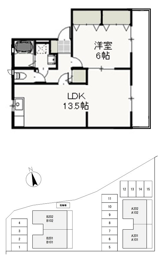 エントピア小山　Aの間取り