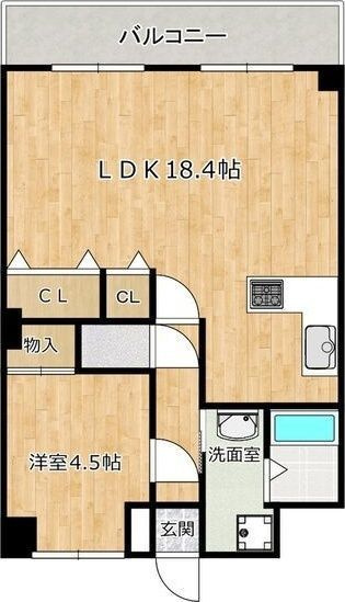 セザール難波西の間取り