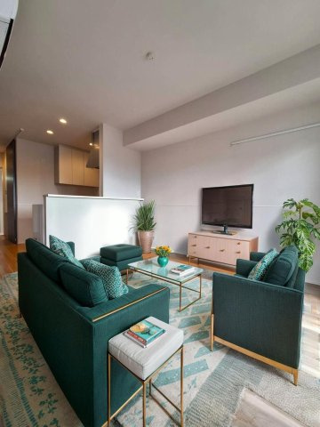 Ｍｅｌｉａ　Ｙｏｋｏｈａｍａの居間・リビング|CG家具の為実際は家具が付きません
