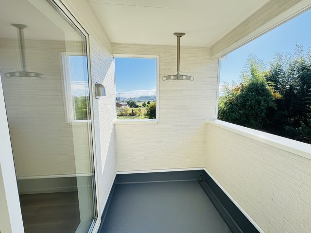 柏市藤心１丁目新築戸建（藤心第６）のバルコニー|寝室前南向きインナーバルコニー・日当たり良好♪