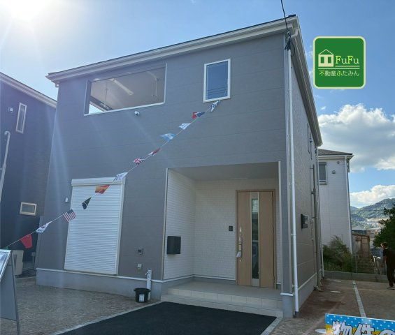 京都郡苅田町京町１丁目　新築一戸建ての外観|やわらかで可愛い印象の外観♪
【苅田町　新築戸建て】