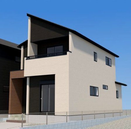 鳥栖市曽根崎1期　2号棟の外観パース|外観パースです