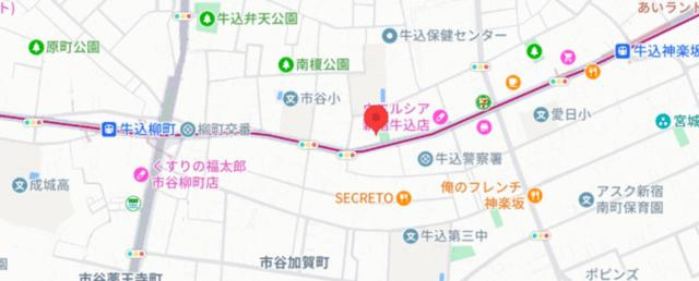 スカイコート神楽坂壱番館の地図| 