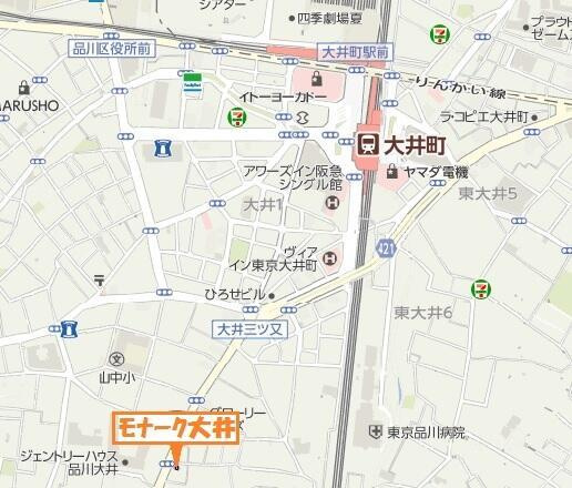 モナーク大井の地図| 