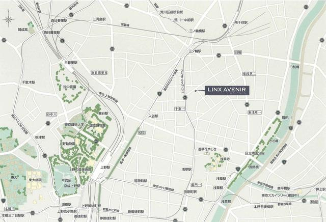 リンクスアヴェニール（ＬＩＮＸ　ＡＶＥＮＩＲ）の地図| 