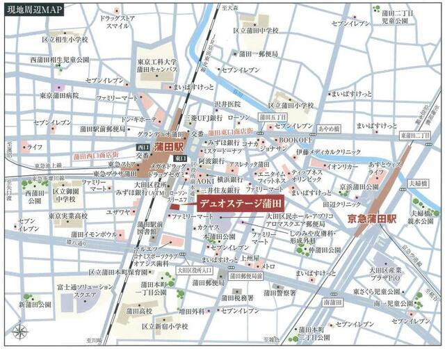 デュオステージ蒲田の地図| 