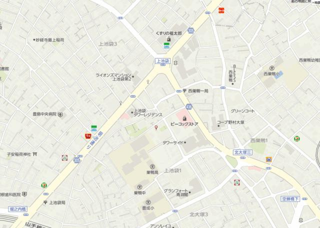 グローリア初穂大塚の地図| 