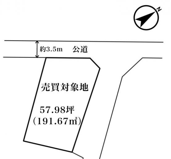 八幡3丁目　売土地の土地図