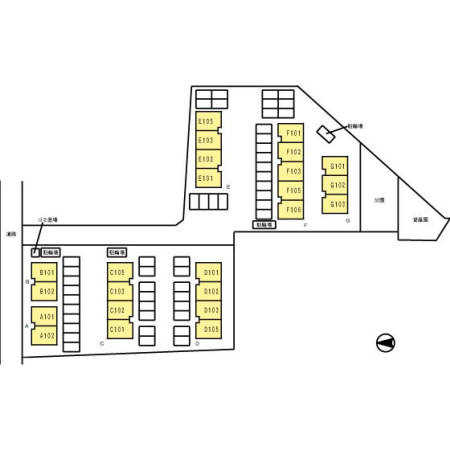 リースランド西市　C棟の区画図