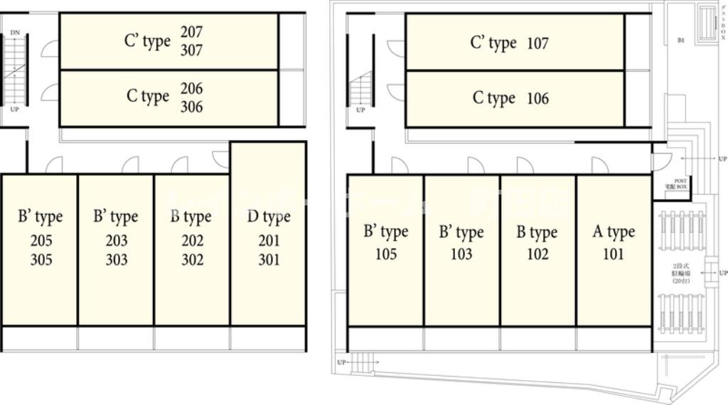 リブリ・鹿島※初期費用分割あと払いサービス利用可能物件の区画図