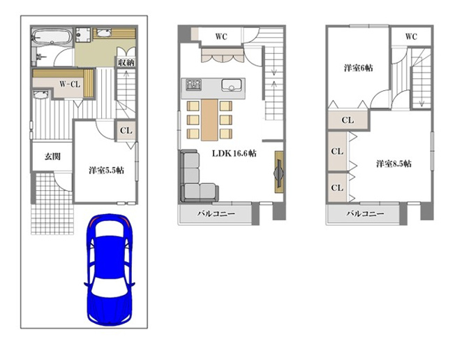 【間取り】 | 【弊社売主物件】出口5丁目 新築戸建 | エイブルにて取扱い可能な住宅ローンは、全部で10種類以上！お客様にピッタリの住宅ローンを当社のFPよりご案内させて頂きます。住宅ローンのご相談だけでも、お気軽にご相談下さいませ。