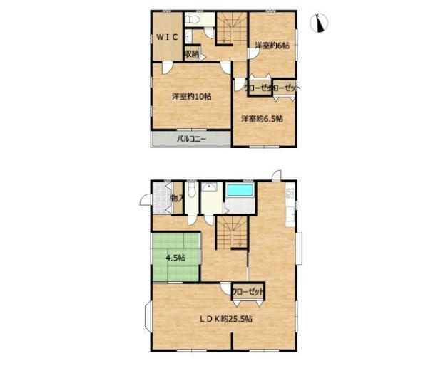 稲敷郡阿見町　中古戸建の間取り