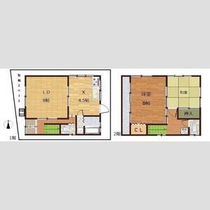 大石北町貸家の区画図