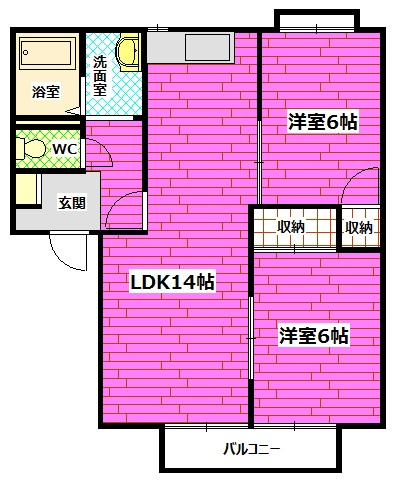 瀬野ハイライフタウン C棟の間取り