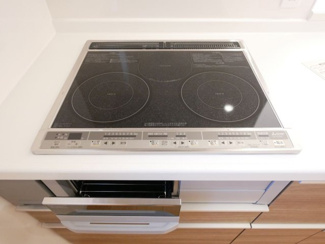 【キッチン】 | 甲府市羽黒町 新築全3棟 1号棟 オール電化・長期優良住宅 | ＩＨクッキングヒーター