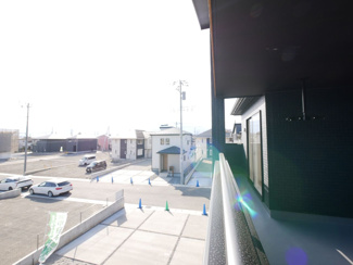 【展望】 | 甲府市羽黒町 新築全3棟 1号棟 オール電化・長期優良住宅 | バルコニーから西側の眺望