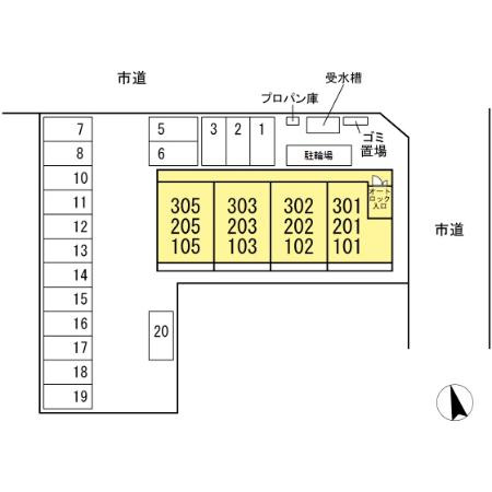 マノワール十六田の区画図