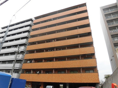 【外観】 | ベルメゾン南江口 | オレンジ色の分かりやすい建物です。