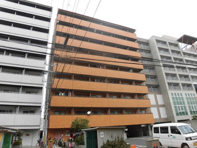 【外観】 | ベルメゾン南江口 | オレンジ色の分かりやすい建物です。