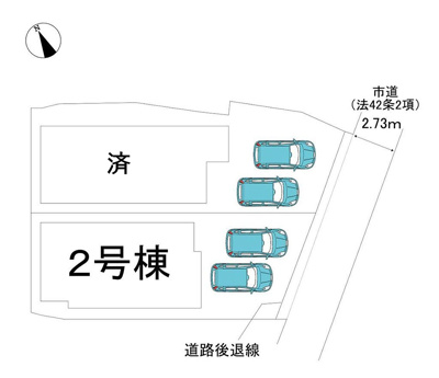 【区画図】 | 並松町　新築分譲住宅　全２区画 | 令和８年３月完成予定♪全２区画♪綺麗なお住まいで新生活始めませんか！現地見学・ご内覧をご希望の際はイエストアまでお気軽にお問合せ下さい！