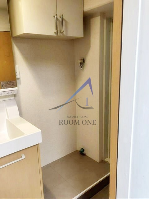 越中島三丁目ハイツ１号棟の設備|洗濯機置き場です。