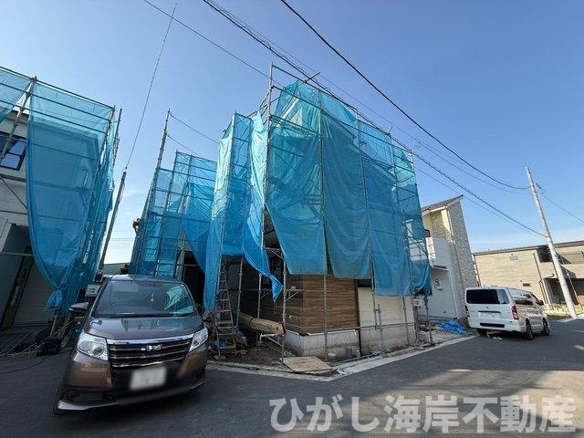 茅ヶ崎市高田1丁目　新築戸建　全４棟の外観|11月7日撮影　建築中　現地外観
