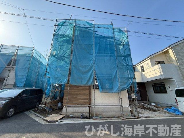 茅ヶ崎市高田1丁目　新築戸建　全４棟の外観|11月7日撮影　建築中　現地外観