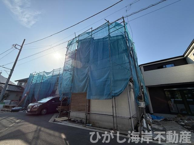 茅ヶ崎市高田1丁目　新築戸建　全４棟の外観|11月7日撮影　建築中　現地外観