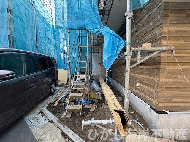 茅ヶ崎市高田1丁目　新築戸建　全４棟の駐車場|11月7日撮影　工事中　駐車スペース