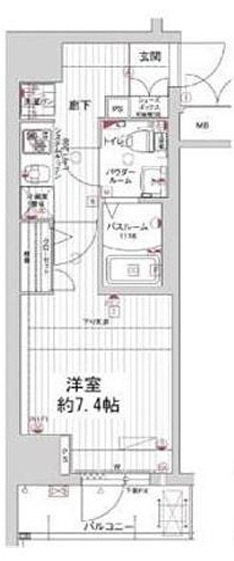 大阪市天王寺区大道２丁目の賃貸マンションの間取り