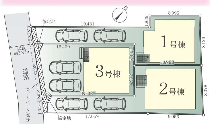 藤沢市善行6丁目新築戸建て　1期3号棟の区画図|区画図「藤沢市善行6丁目新築戸建て」