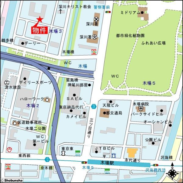 キバサンフラットの地図